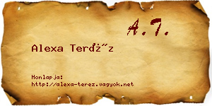 Alexa Teréz névjegykártya